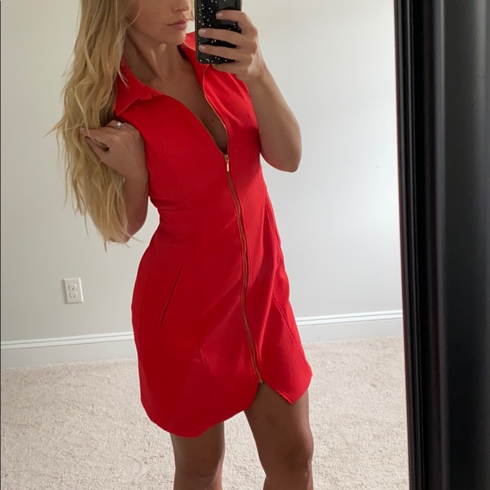 Bright zip up dress